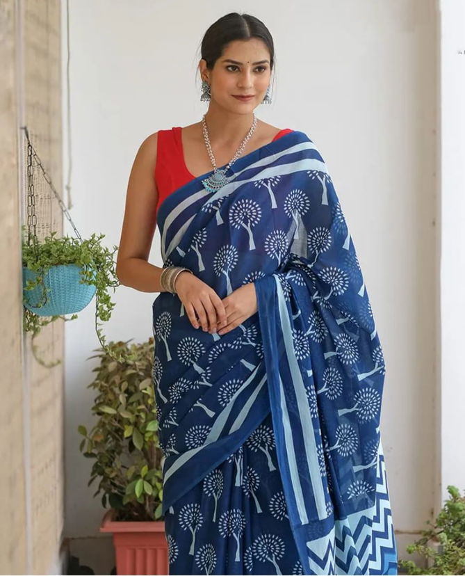 VK 4105 Printed Cotton Daily Wear Sarees Catalog